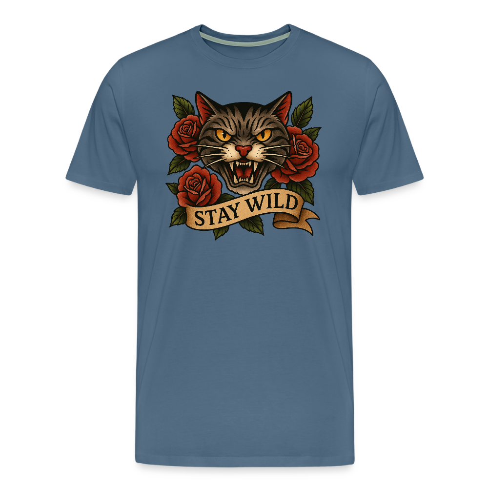 Männer Premium T-Shirt - Blaugrau