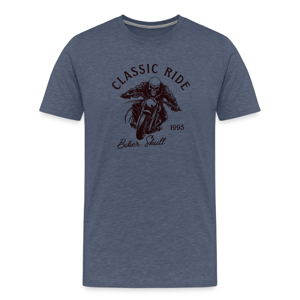 Männer Premium T-Shirt - Blau meliert