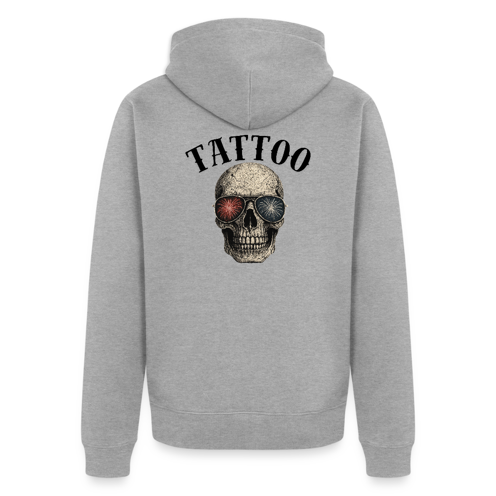 Männer Premium Kapuzenjacke - Grau meliert