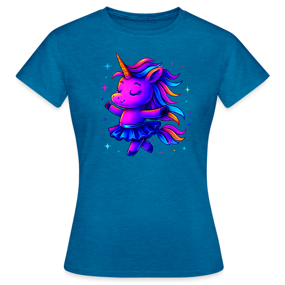 Frauen T-Shirt - Antikblaues Saphir meliert