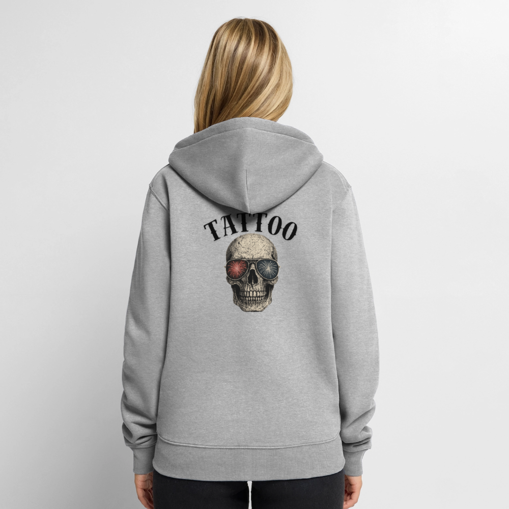 Männer Premium Kapuzenjacke - Grau meliert