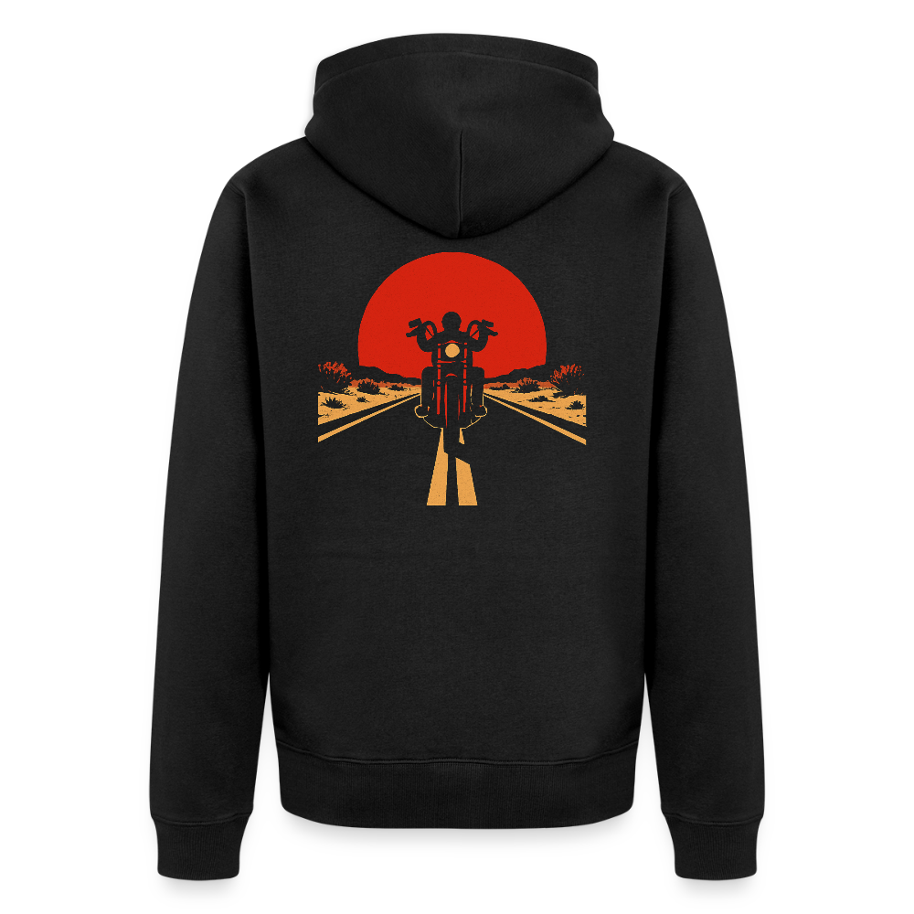 Männer Premium Kapuzenjacke - Schwarz