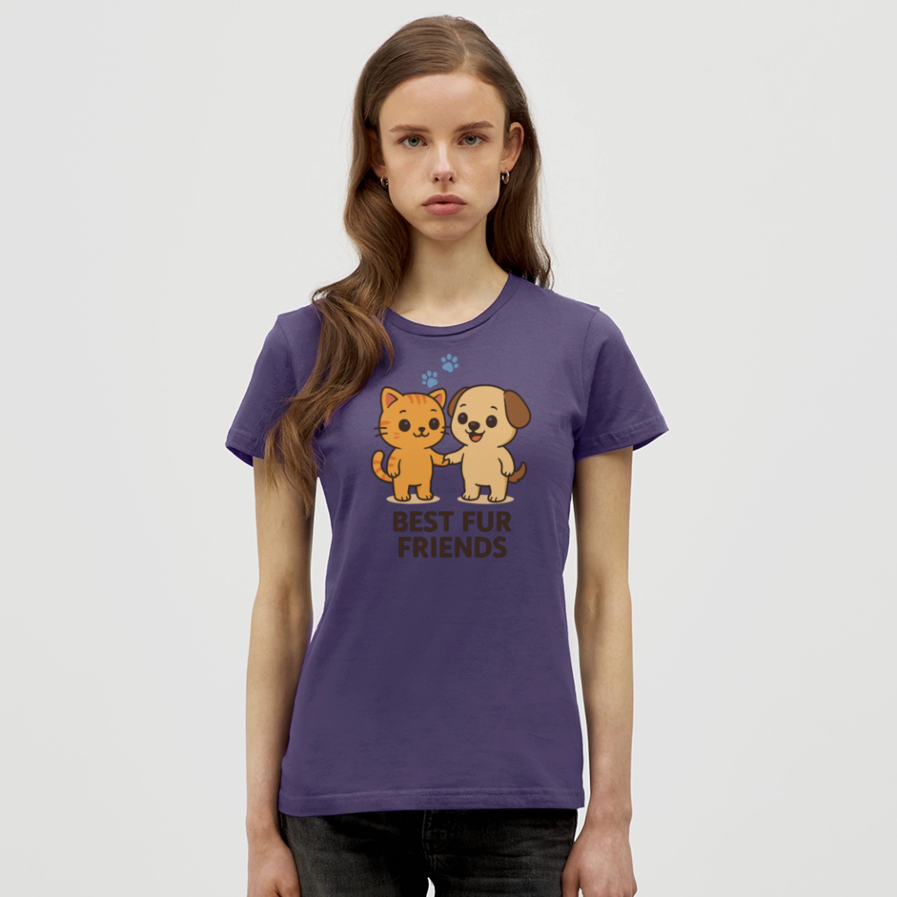 Best Friends  T-Shirt - Dunkellila