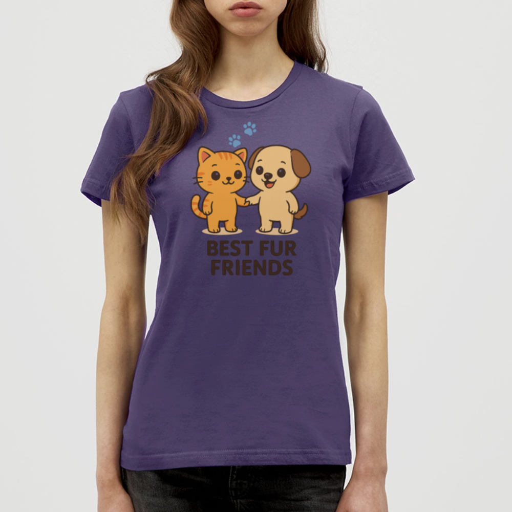 Best Friends  T-Shirt - Dunkellila