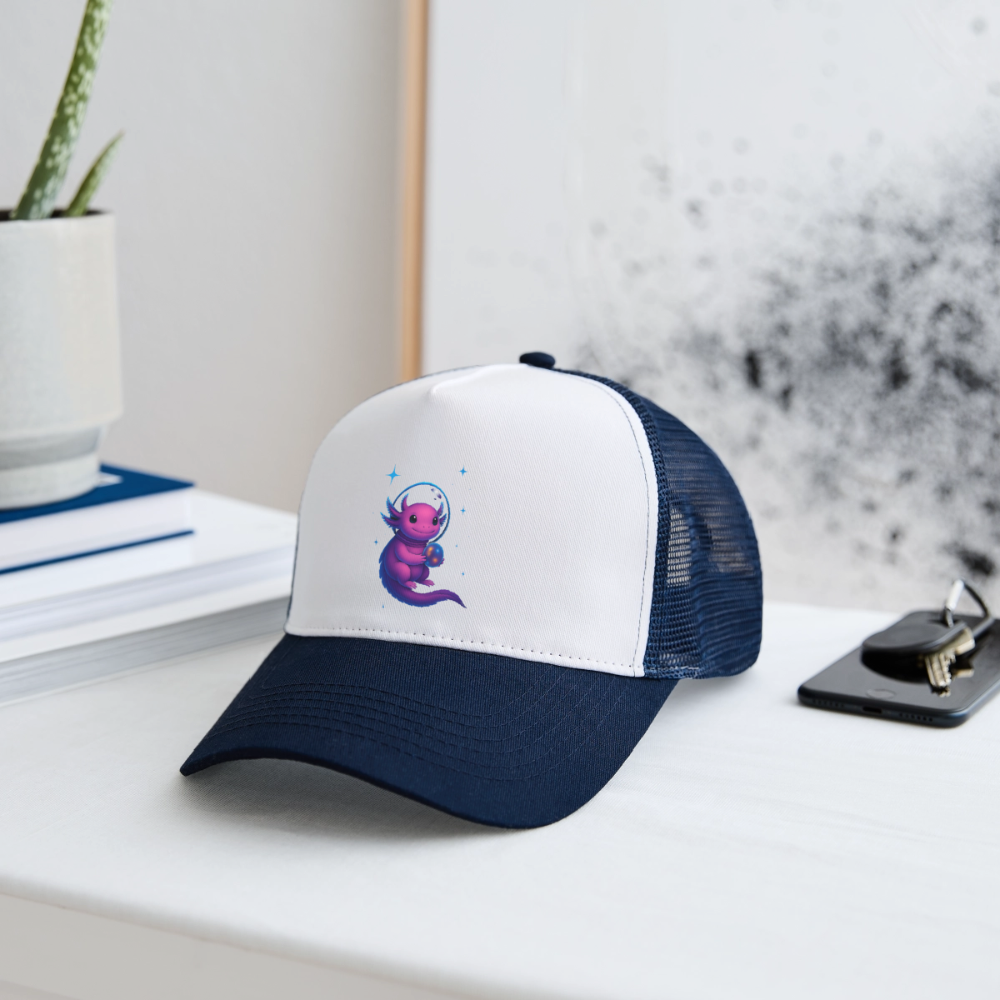 Trucker Cap - Weiß/Navy