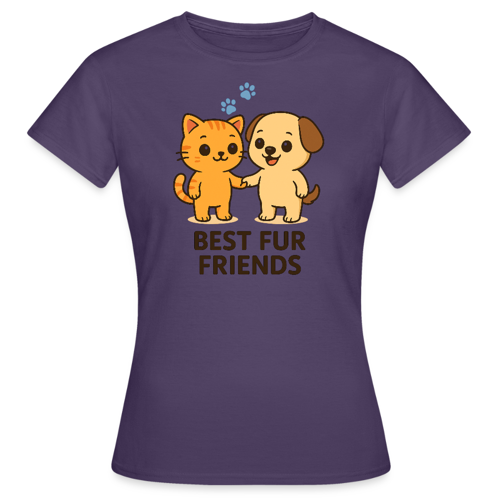 Best Friends  T-Shirt - Dunkellila