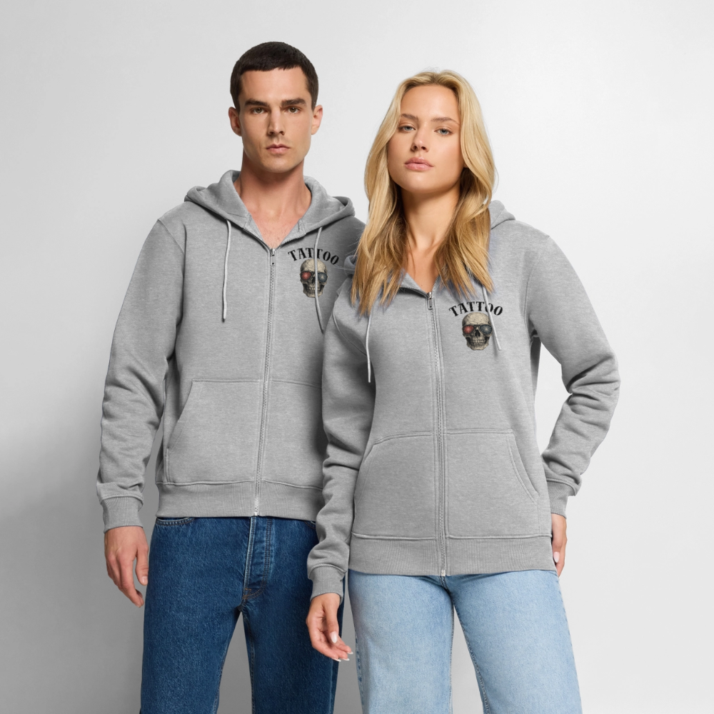 Männer Premium Kapuzenjacke - Grau meliert