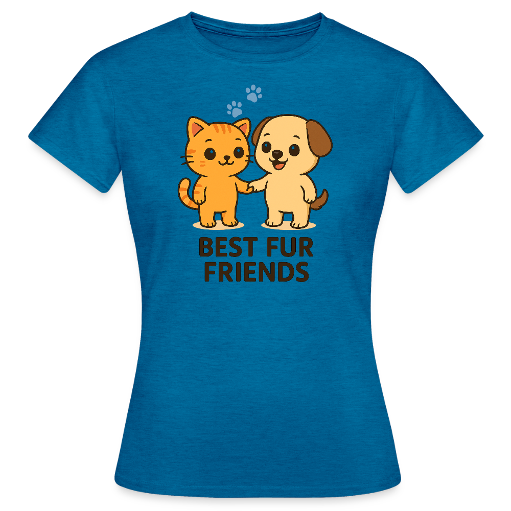 Best Friends  T-Shirt - Antikblaues Saphir meliert