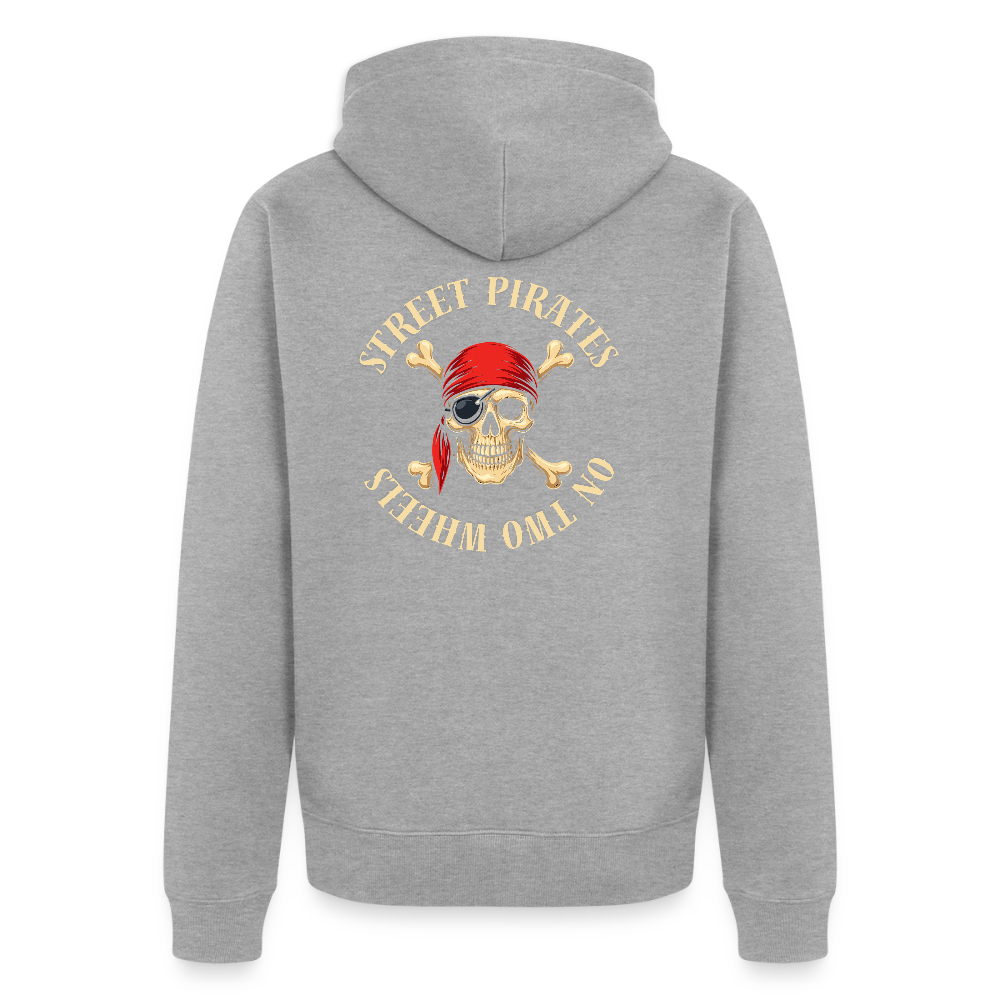 Männer Premium Kapuzenjacke - Grau meliert