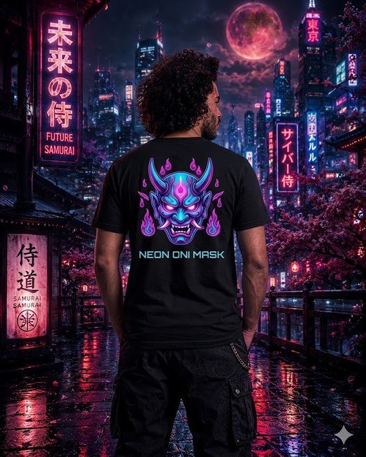 Neon Oni Mask T-Shirt